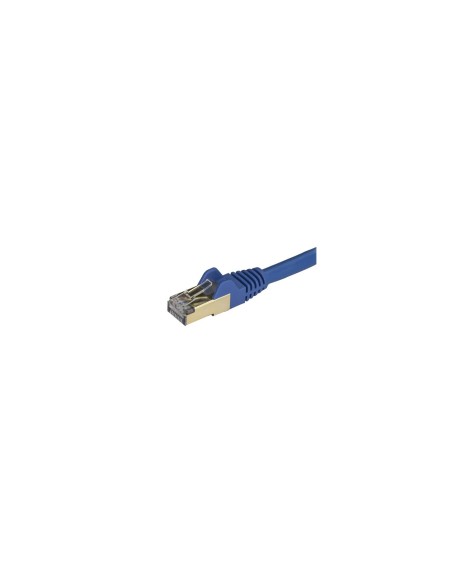 StarTech.com Cable de 1,5m de Red Ethernet Cat6a Azul sin Enganches con Alambre de Cobre