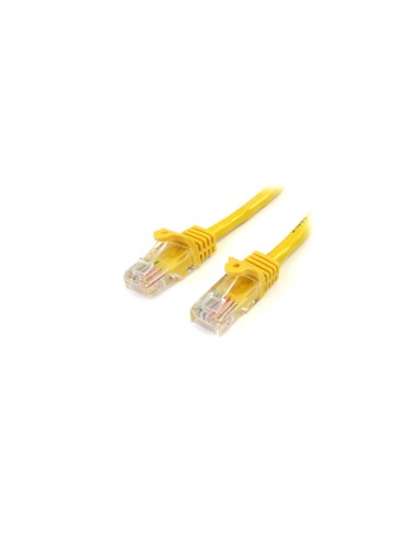 StarTech.com Cable de 1m Amarillo de Red Fast Ethernet Cat5e RJ45 sin Enganche - Cable Patch Snagless