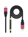 cable nanocable hdmi macho a macho alta velocidad v2.0 repetidor para amplificar señal 25m negro rosa 10.15.3725