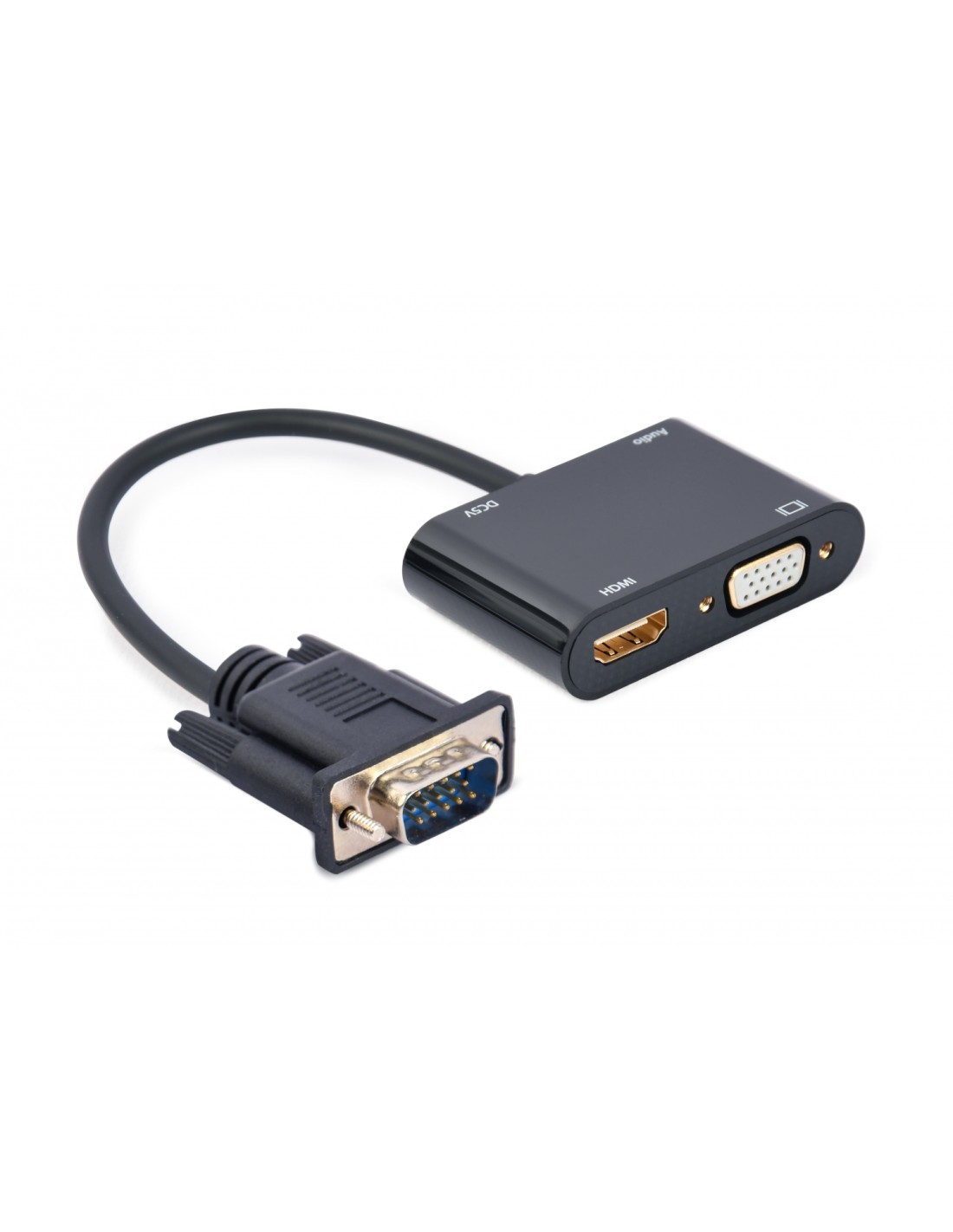 Gembird A-VGA-HDMI-02 adaptador de cable de vÍdeo 0,15 m HDMI + VGA (D-Sub) VGA (D-Sub) Negro