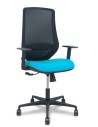 Piqueras y Crespo Silla Mardos sincro malla negra bali turquesa brazo regulable