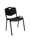 Piqueras y Crespo Pack 1 sillas Iso Pastic PVC negro