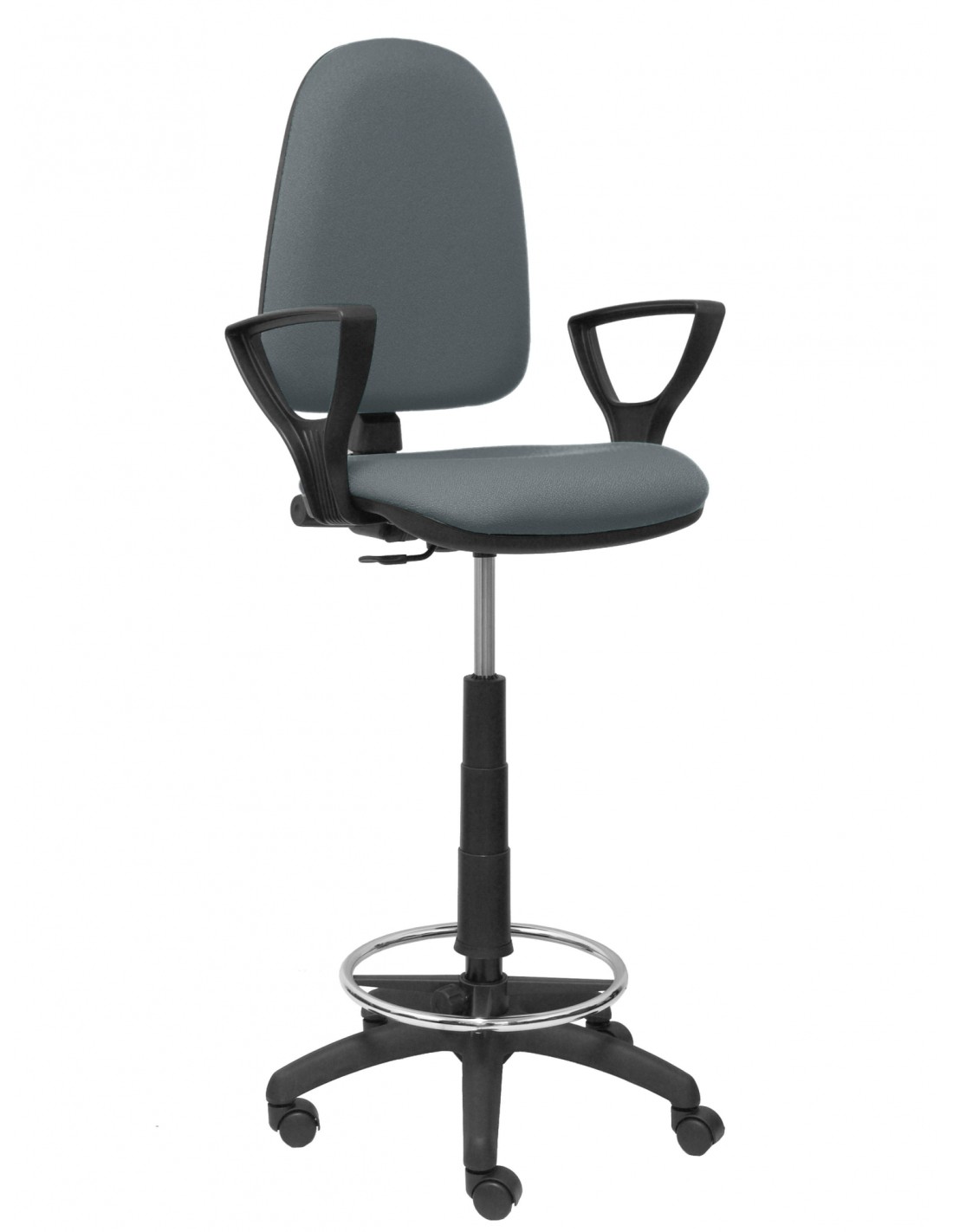 Piqueras y Crespo Taburete Ayna bali gris brazos fijos