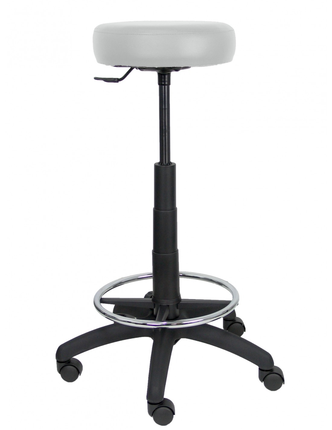 Piqueras y Crespo Taburete Tolosa similpiel gis claro