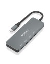 AISENS Hub USB 3.2 Gen2 10G USB-C, USB-C/M-4xUSB-C/H, Gris, 15cm