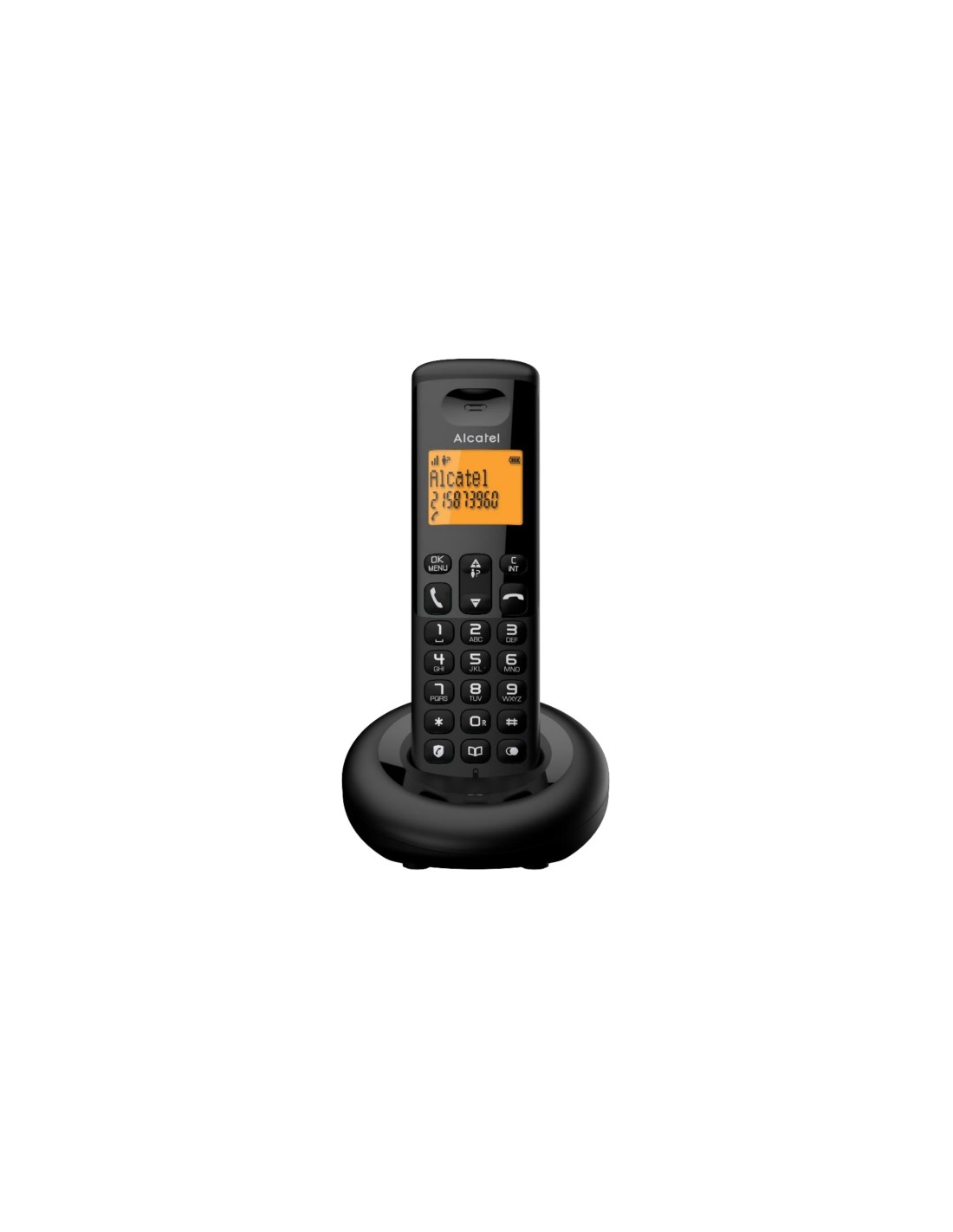 Alcatel E160 Teléfono DECT Identificador de llamadas Negro