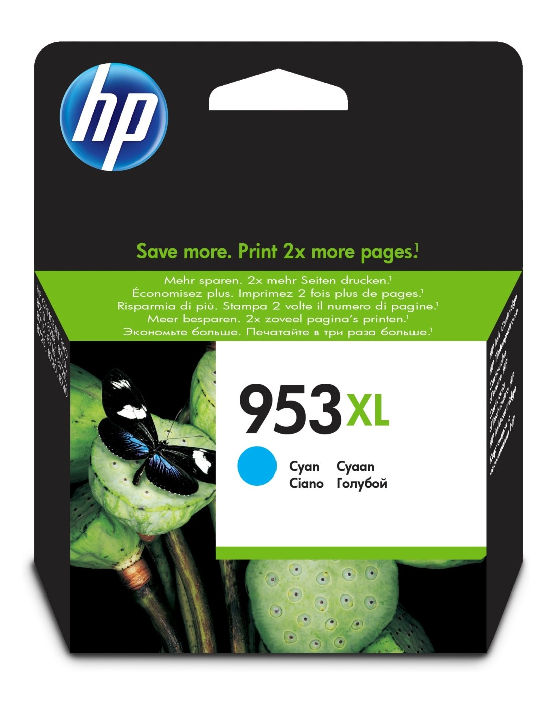 HP Cartucho de tinta Original 953XL de alto rendimiento cian