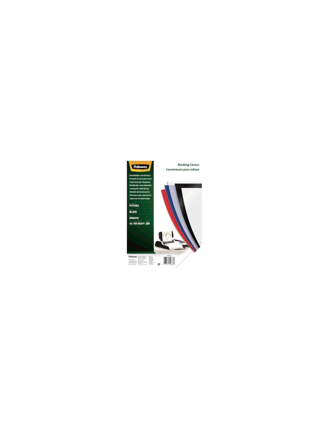 FELLOWES 5130002 PACK 50 PORTADAS CARTULINA A3 750G NEGRO RIGIDO
