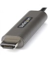 StarTech.com Adaptador Cable Hdmi estandar macho a usb tipo-c macho utra hd 4K de 60Hz con HDR10 negro plata