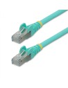 StarTech.com Cable de 10m de Red Ethernet CAT6a - Aguamarina - Low Smoke Zero Halogen (LSZH) - 10GbE - 500MHz - PoE++ de 100W - 