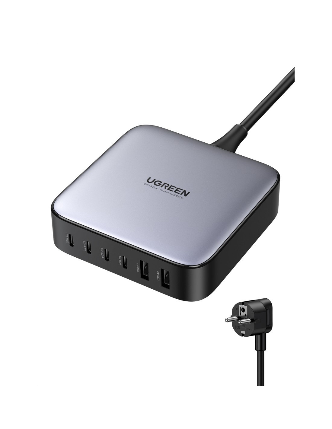 Ugreen Nexode Universal Negro, Gris Corriente alterna Carga rápida Interior