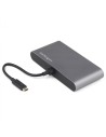 StarTech.com Mini Docking Station Thunderbolt 3 Mini Replicador de Puertos TB3 para Dos Monitores DisplayPort de 4K a 60Hz gris 