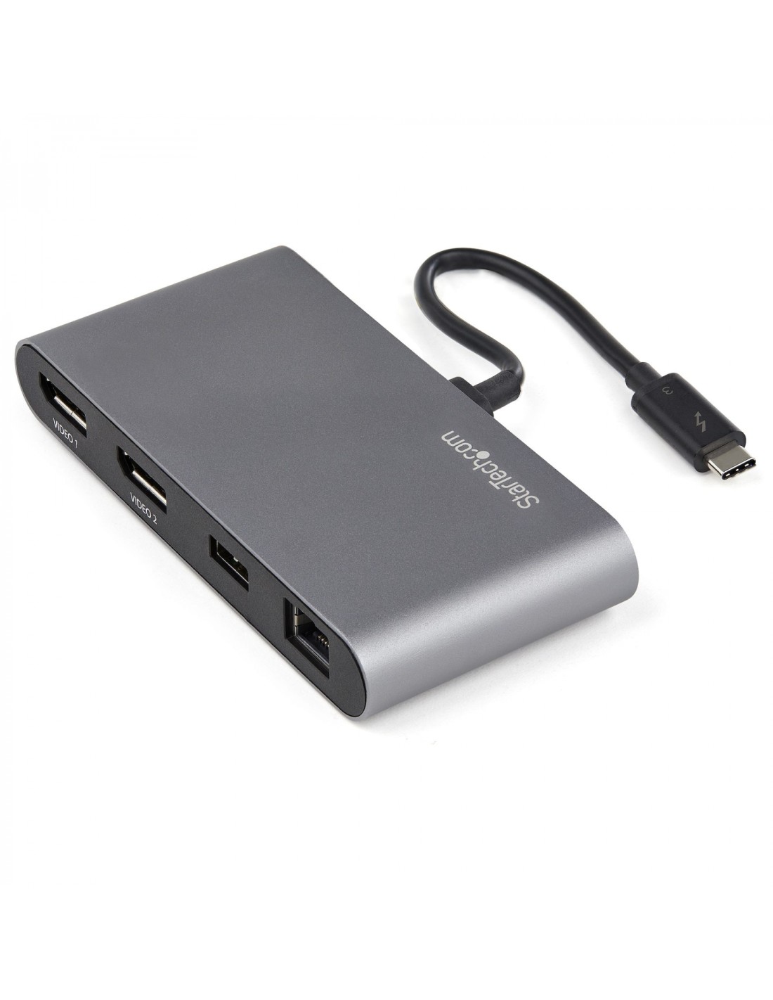 StarTech.com Mini Docking Station Thunderbolt 3 Mini Replicador de Puertos TB3 para Dos Monitores DisplayPort de 4K a 60Hz gris 
