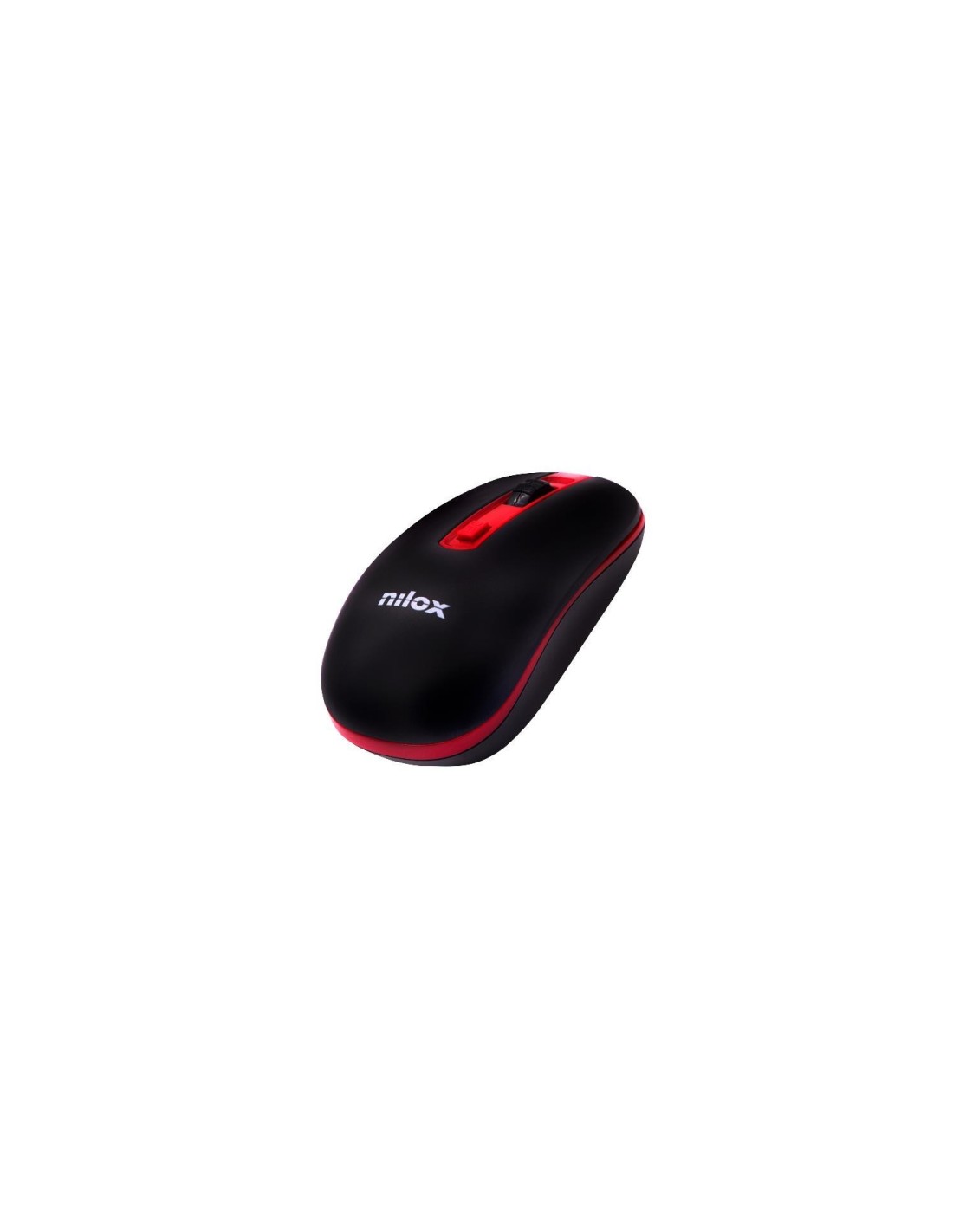 Nilox Raton inalambrico 1000dpi optico negro rojo