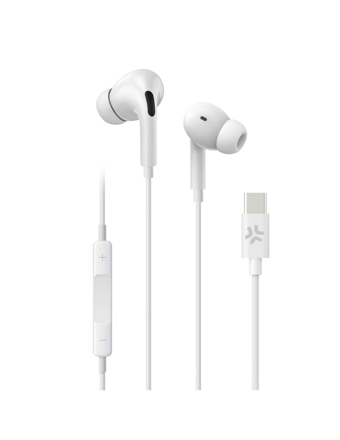 Celly UP1200TYPECWH auricular y casco Auriculares Alámbrico Dentro de oído Llamadas/Música USB Tipo C Blanco