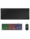 Mars Gaming MCPXBPT Combo Teclado gaming + raton optico + alfombrilla tela caucho negro