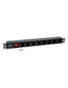 Equip unidad de distribución de energia PDU 8 salidas AC 1U negro