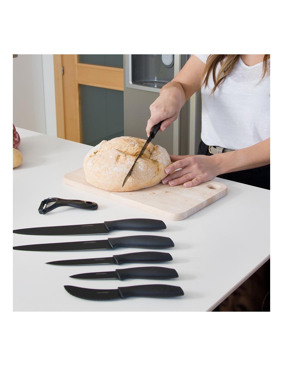 Set 7 cuchillos titanium