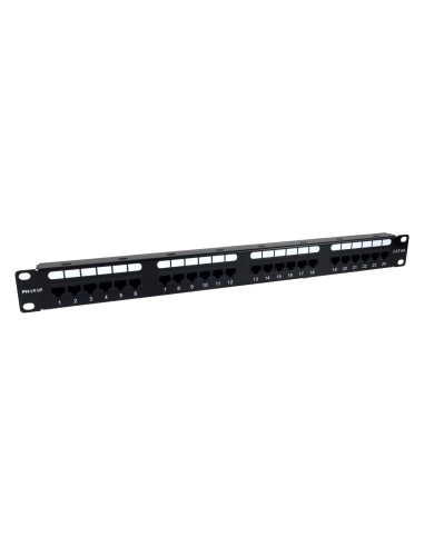 Phasak Patch panel 19" 24P Cat.6 UTP RJ45 DUAL 1U + Organizador - PU 2424
