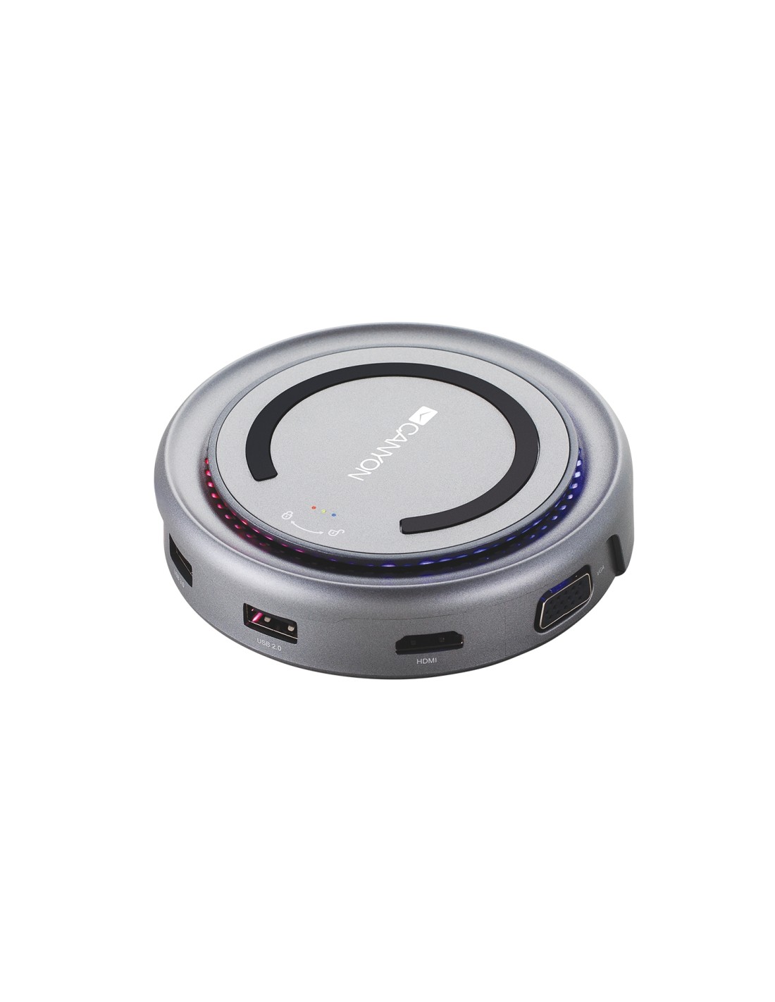 Canyon CNS-TDS07DG hub de interfaz USB 3.2 Gen 1 (3.1 Gen 1) Type-C Gris