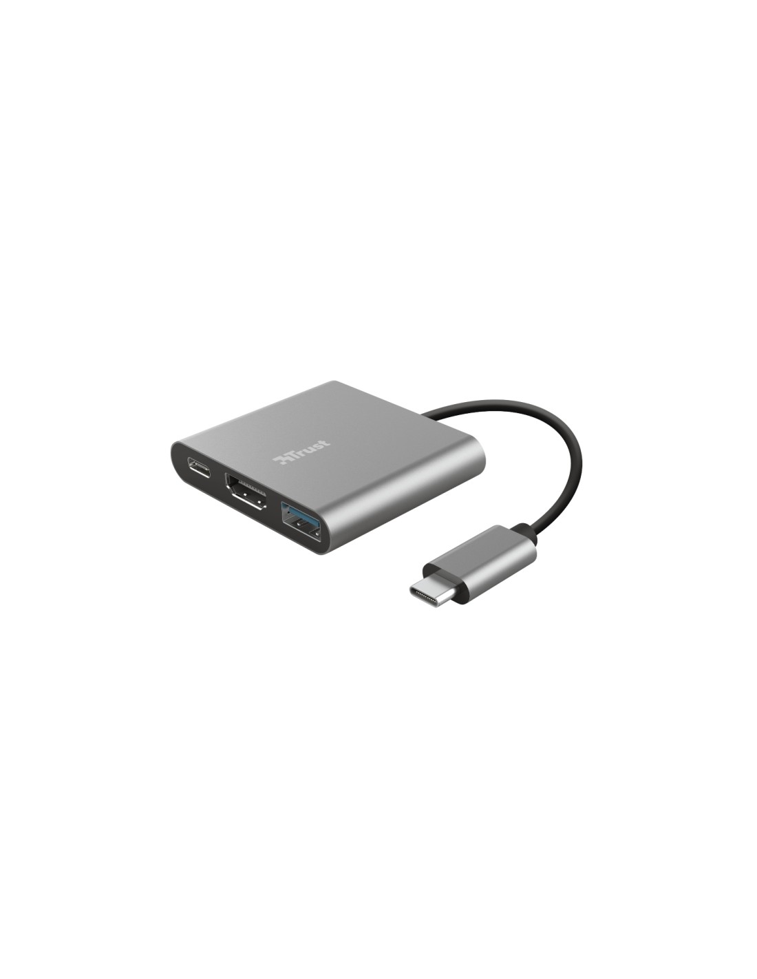 Trust Dalyx USB 3.2 Gen 1 (3.1 Gen 1) Type-C 5 Mbit/s Aluminio, Negro