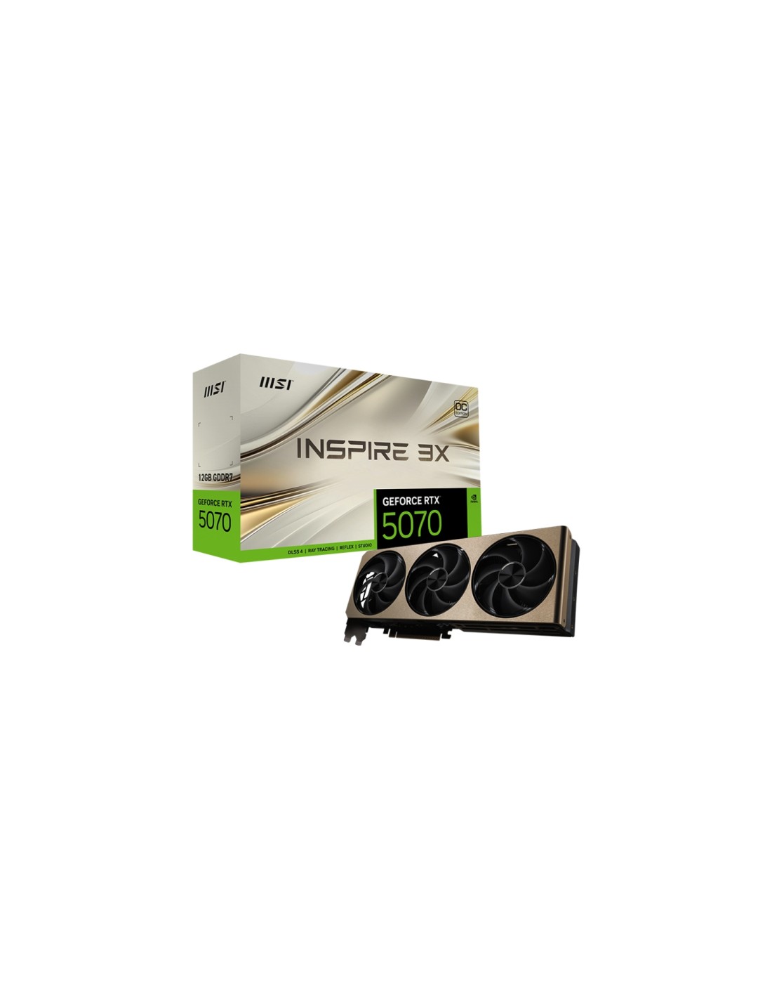 MSI GeForce RTX 5070 12G INSPIRE 3X OC NVIDIA 12 GB GDDR7