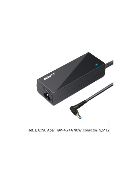 Eightt Cargador Especifico Compatible con ACER 19V-4,74A 90W 5,5*1,7