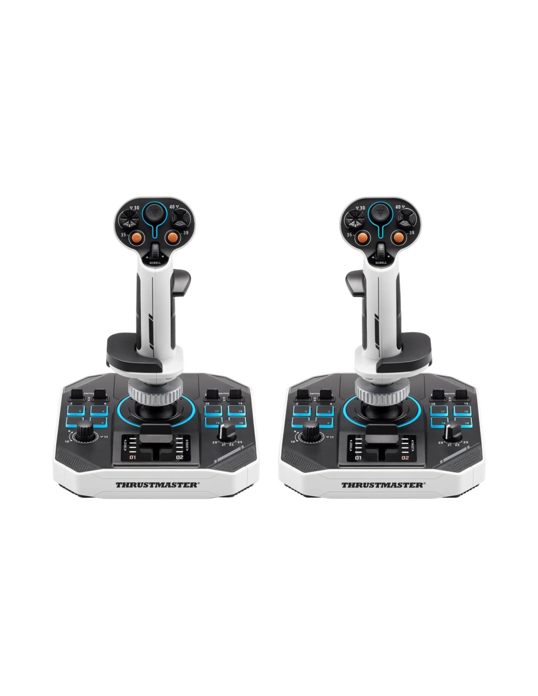 Thrustmaster Sol-R 2 HOSAS Space Sim Duo Negro, Blanco USB Palanca de vuelo Analógico/Digital PC