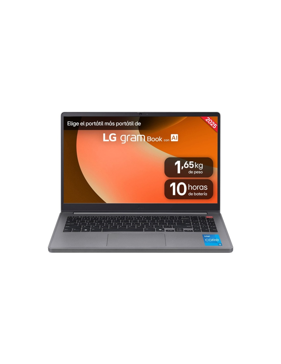 LG Gram 15UD50T Intel® Core? i5 i5-1334U Portátil 38,1 cm (15") Full HD 16 GB 512 GB SSD Wi-Fi 6 (802.11ax) FreeDOS Español Plat