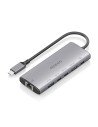 AISENS USB-C Dock 6 en 1, USB-C a 1xHDMI, 1xRJ45, 1xUSB-A 10G, 2xUSB-C 10G, 1xUSB-C PD, Gris, 20cm