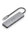 AISENS USB-C Dock 5 en 1, USB-C a 1xHDMI 2xUSB-A 1xUSB-C 1xUSB-C PD, Gris, 15cm