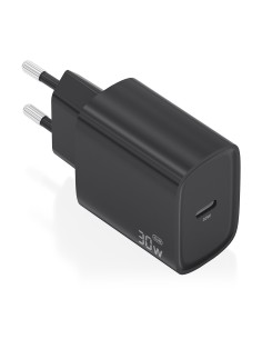 AISENS Cargador GaN 30W, 1xUSB-C PD3.0, Negro