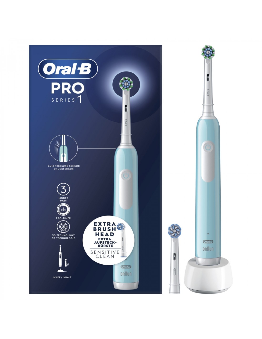 Oral-B Pro Series 1 Adulto Cepillo de dientes oscilante Azul, Blanco