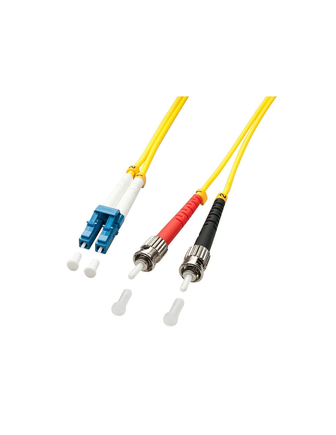 Lindy 2m LC/ST cable de fibra optica Multicolor, Amarillo