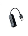 Nanocable Hub USB 2.0 con 4 Puertos de USB 2.0, USB-A/M-USB 2.0/H, Negro, 15 cm