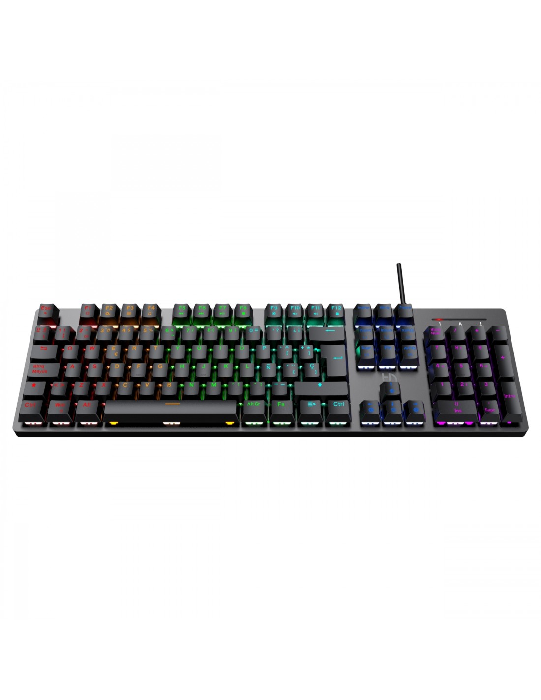 Hiditec Teclado gaming mecanico GK400 usb  + Raton gaming Blitz + Alfombrilla T-Fenix Negro