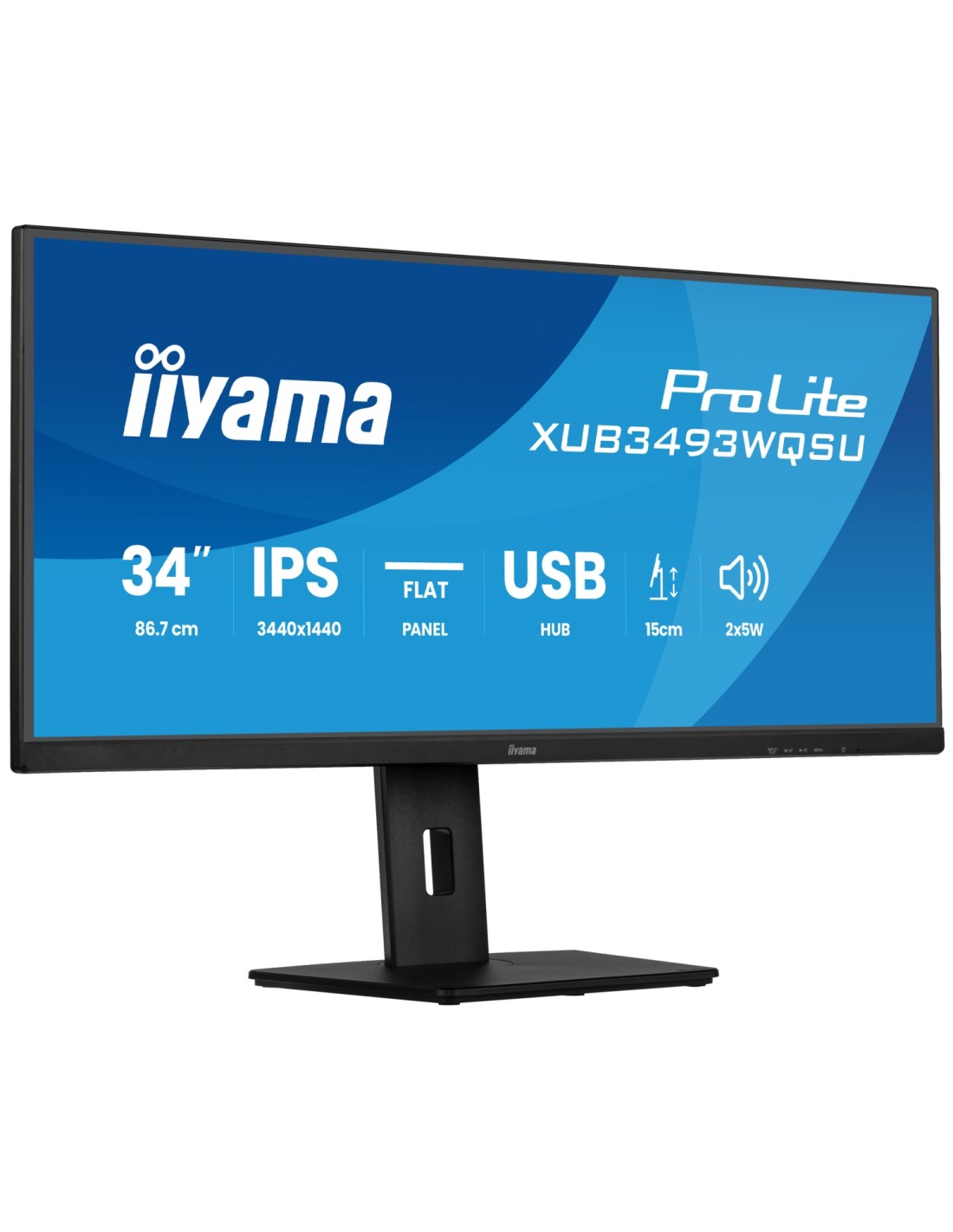 iiyama ProLite XUB3493WQSU-B6 pantalla para PC 86,4 cm (34") 3440 x 1440 Pixeles UltraWide Quad HD LED Negro