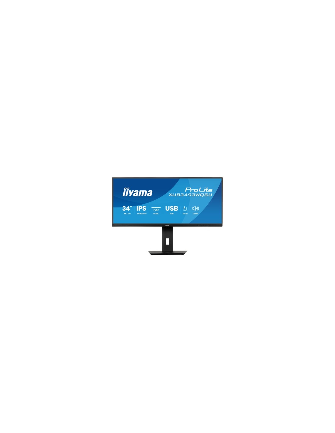 iiyama ProLite XUB3493WQSU-B6 pantalla para PC 86,4 cm (34") 3440 x 1440 Pixeles UltraWide Quad HD LED Negro