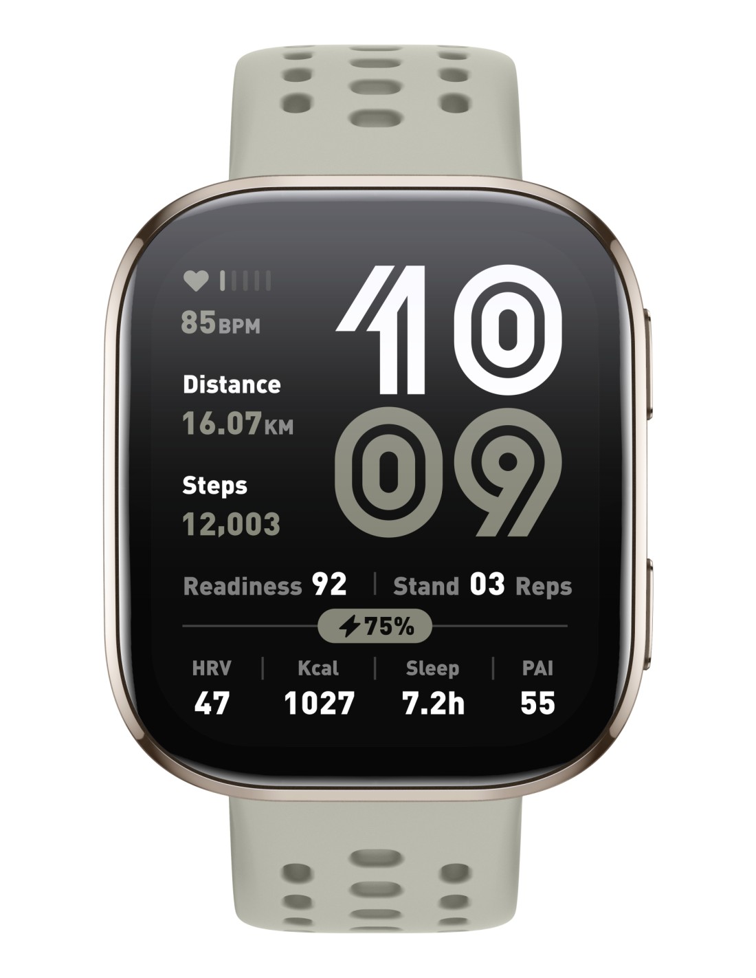 Amazfit Bip 6 Stone 5 cm (1.97") AMOLED Digital 390 x 450 Pixeles Pantalla táctil Oro GPS (satélite)