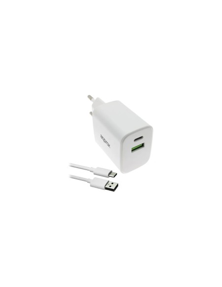 Approx APPUSBWALL35W Cargador 35W QC 1 x USB A + 1 USB C + Cable