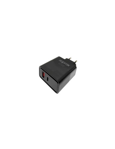 Approx APPUSBWALL65W Cargador 65W QC 1x USB A + 1 USB C + cable