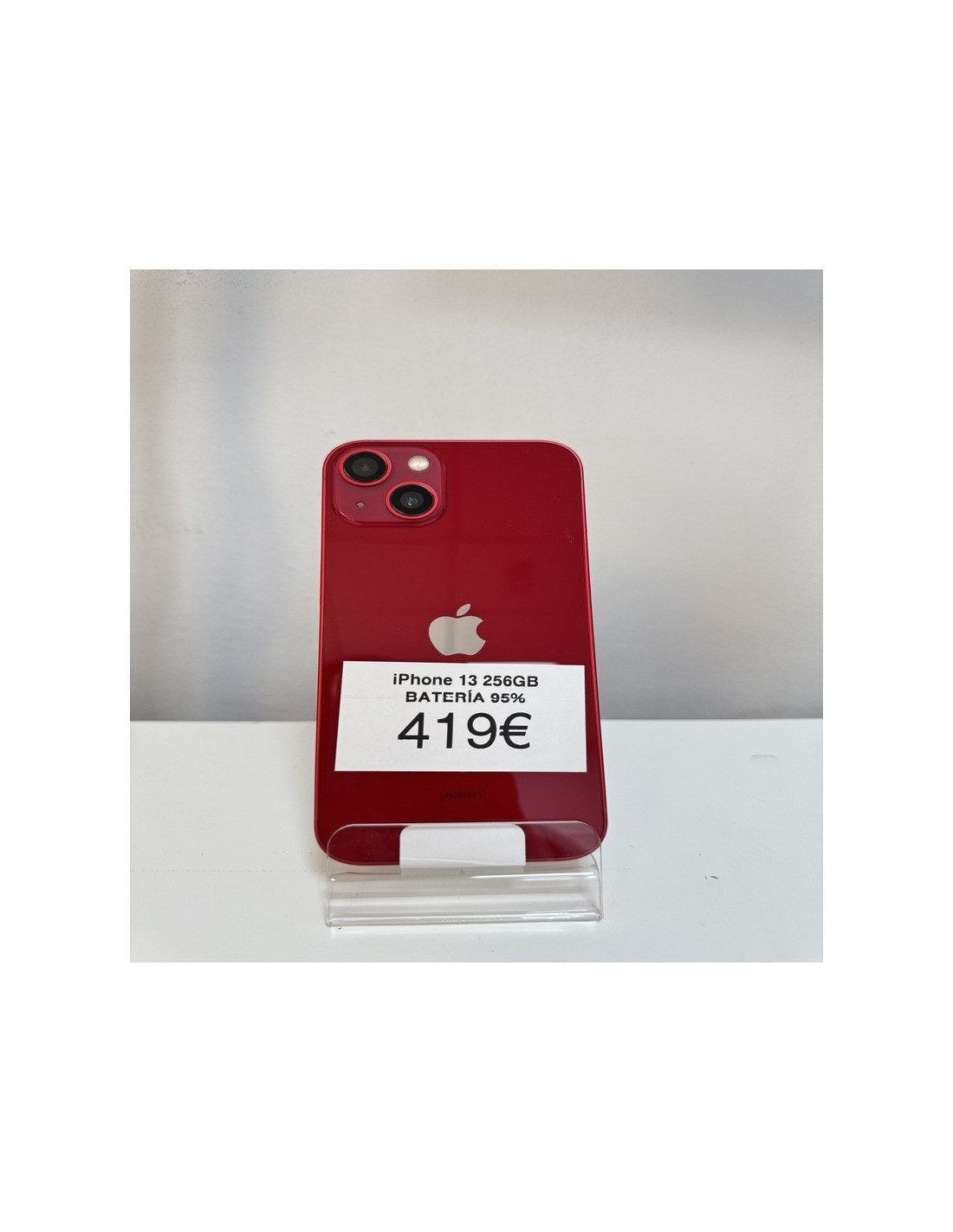 Iphone 13 256GB, batería 95%, rojo.