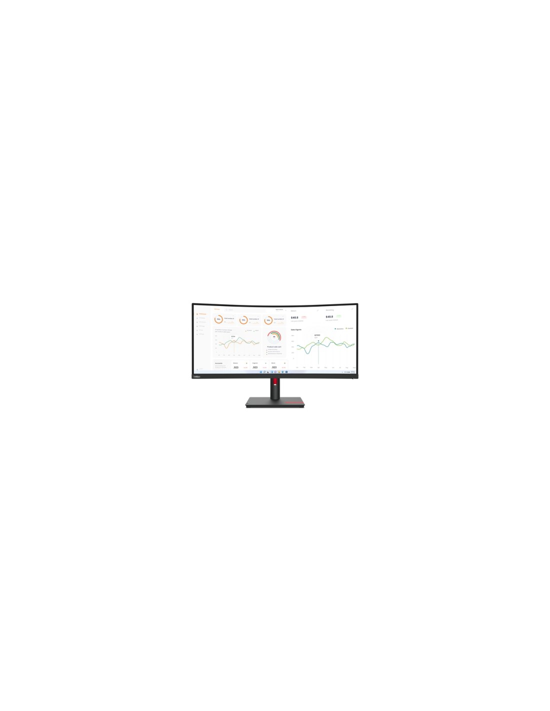 Lenovo ThinkVision T34w-30 LED display 86,4 cm (34") 3440 x 1440 Pixeles Wide Quad HD Negro