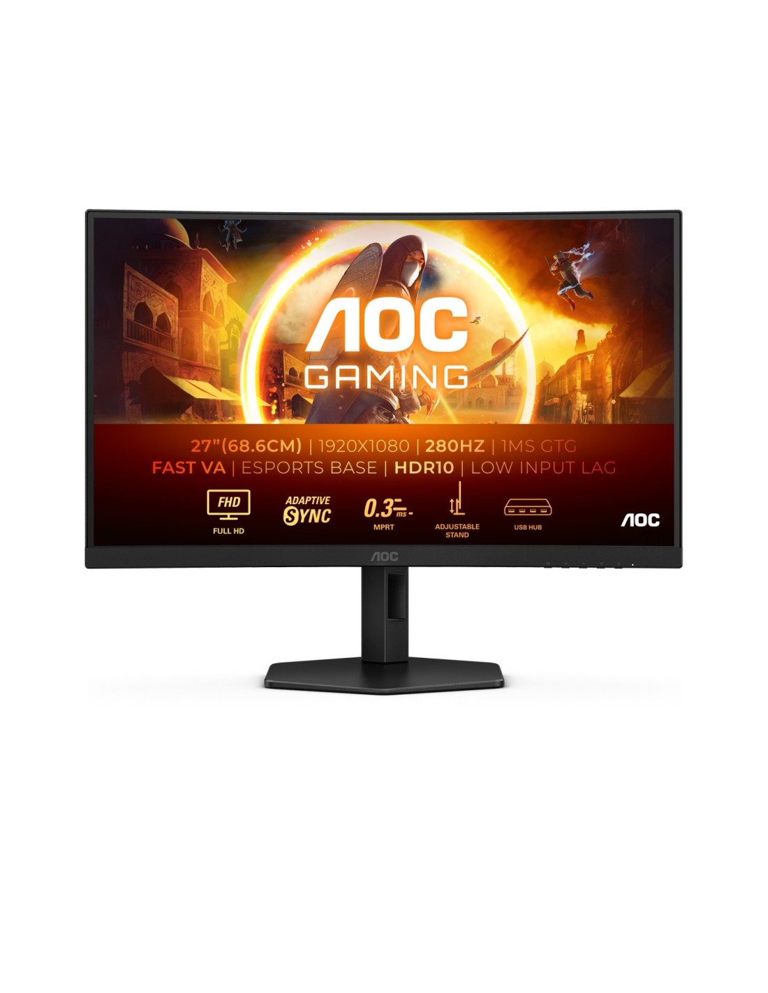 AOC G4 C27G4ZXU pantalla para PC 68,6 cm (27") 1920 x 1080 Pixeles Full HD LED Negro