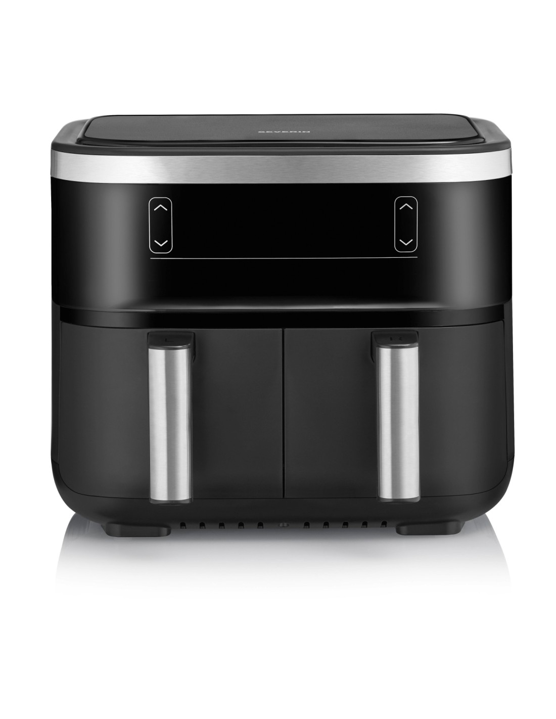 Severin FR 2453 freidora Doble 3,25 L Independiente 2850 W Freidora de aire caliente Negro, Plata