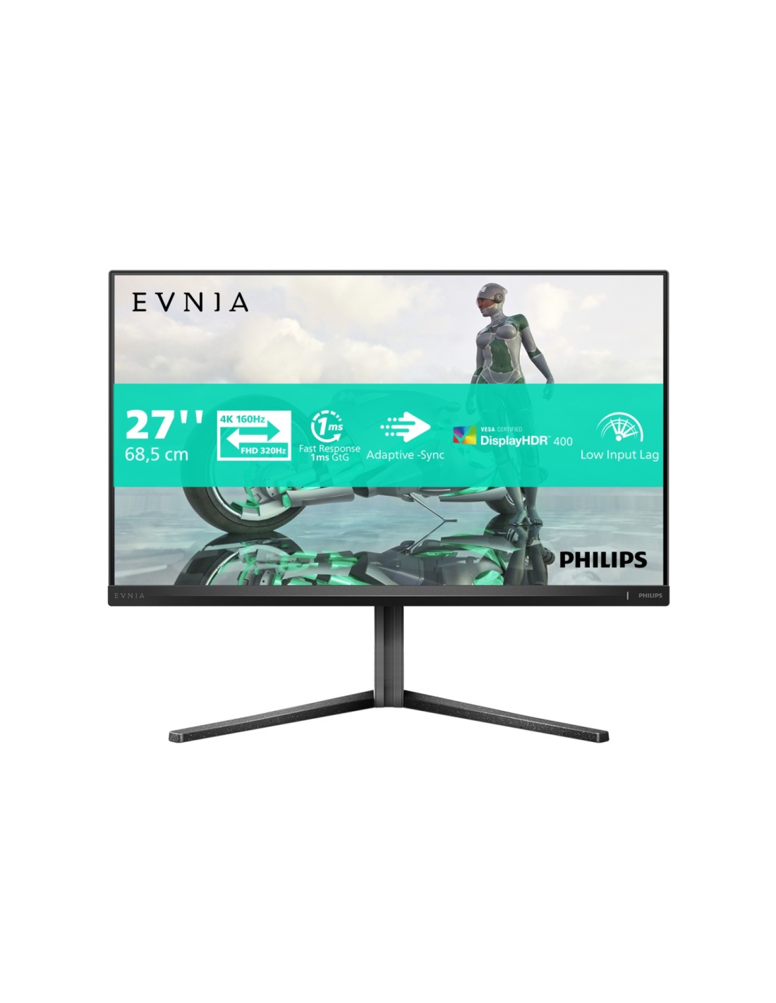 Philips Evnia 3000 27M2N3800A/00 pantalla para PC 68,6 cm (27") 3840 x 2160 Pixeles 4K Ultra HD LCD Gris