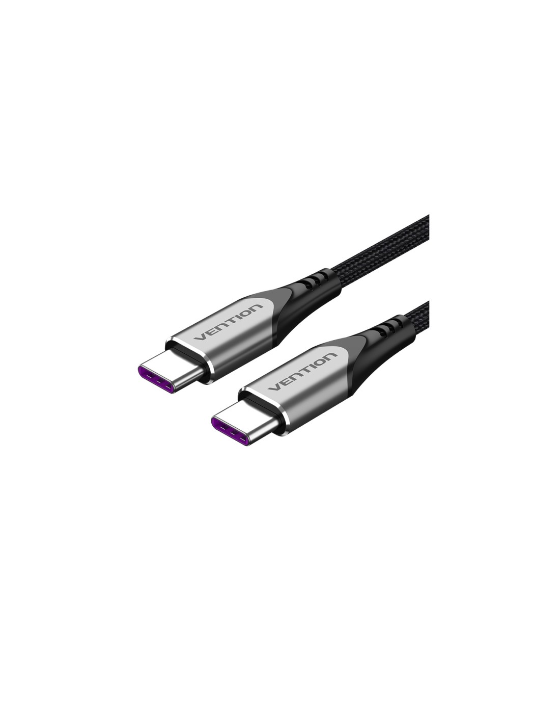 Vention Cable USB 2.0 Tipo-C 5A 100W TAEHF/ USB Tipo-C Macho - USB Tipo-C Macho/ 1m/ Gris