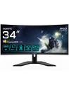 GIGABYTE G34WQCP Monitor Gaming Curvo UWQHD de 34" - 3440 x 1440, 1500R, 180Hz, 1ms, 350 cd/m², AMD FreeSync Premium, DisplayHDR