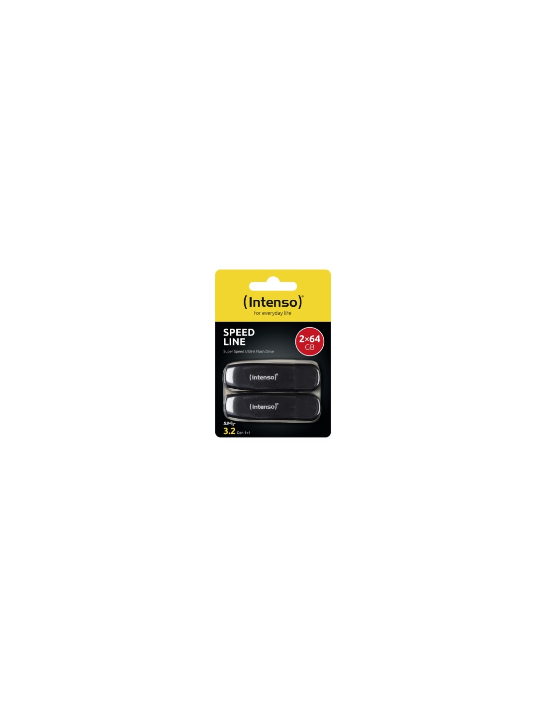 Intenso 3533494 unidad flash USB 64 GB USB tipo A 3.2 Gen 1 (3.1 Gen 1) Negro