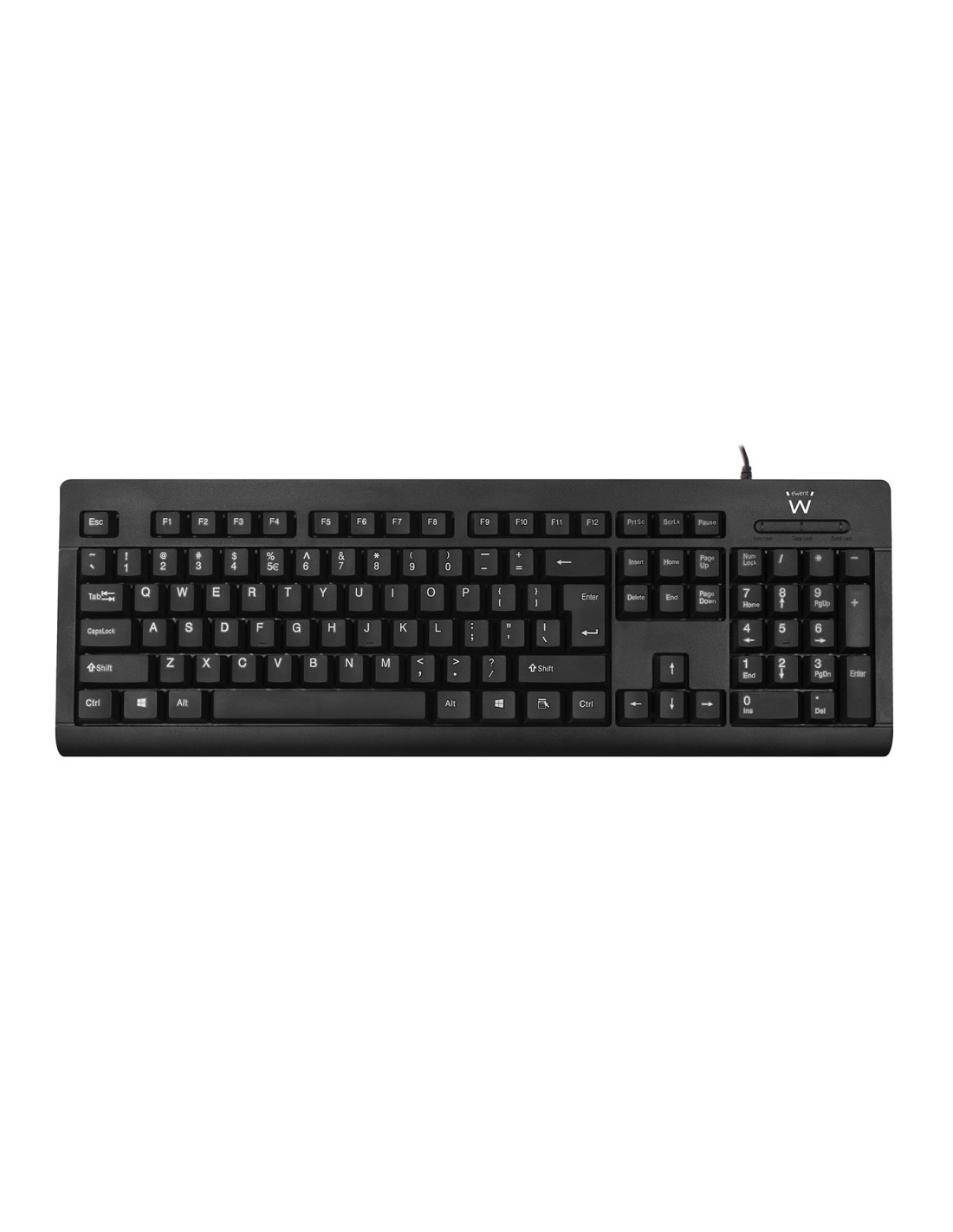 Ewent EW3190 teclado Universal USB QWERTY Internacional de EE.UU. Negro